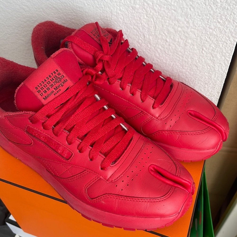 Maison Margiela Red Reebok Edition Tabi Sneakers